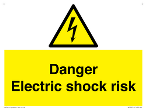 Danger Electric shock risk